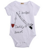 I Hooked Daddy's Heart Print Cotton Romper