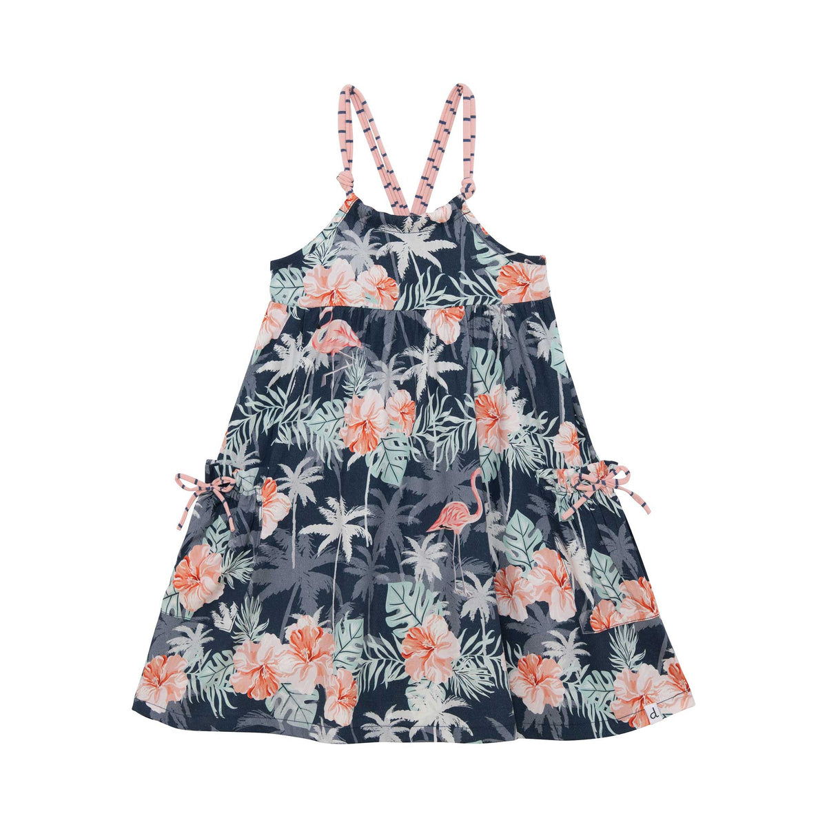 Deux par Deux Cotton Flamingo Printed Maxi Dress 3