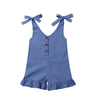 Catriona Ribbon Strap & Pleated Romper