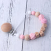 Load image into Gallery viewer, Wood Silicone Beads Pacifier Clip for Baby