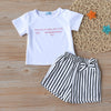 Clarisse Plain Shirt & Stripe Pocket Short