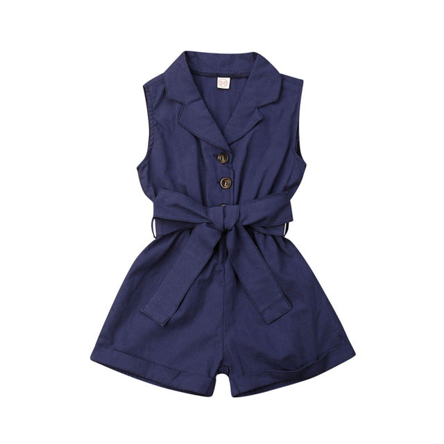 Nora Collar Hip Knot Romper Short