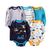 5-Pack Baby Long Sleeve Cotton Bodysuits