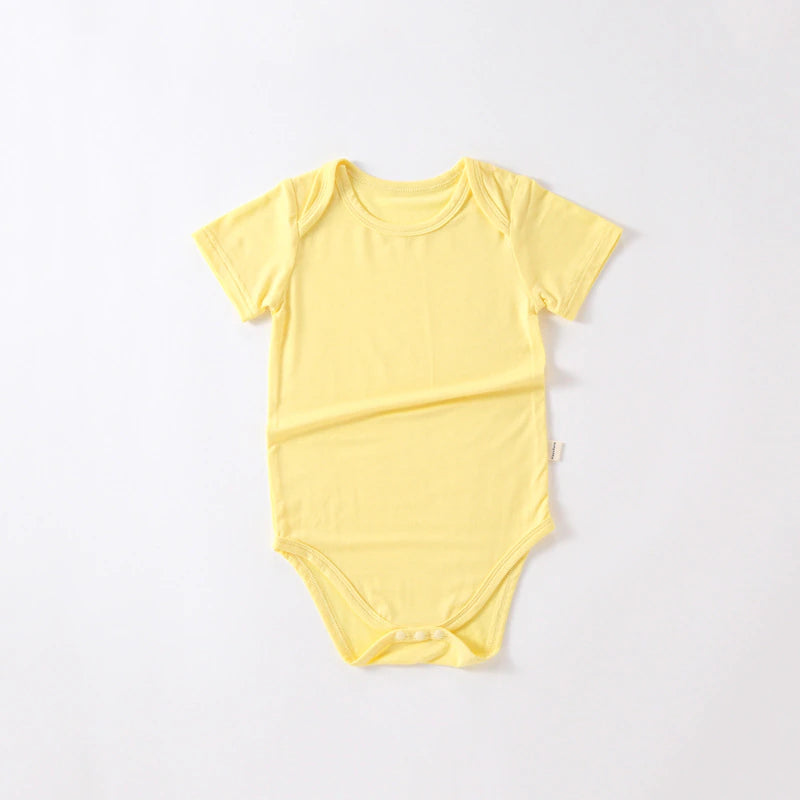 Tim Short Sleeve Romper with Snap Button