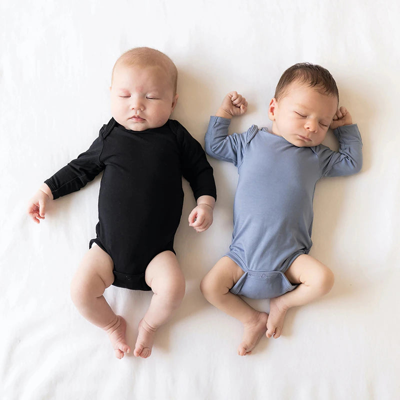 Tim Long Sleeve Romper with Snap Button