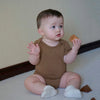 Tim Short Sleeve Romper with Snap Button