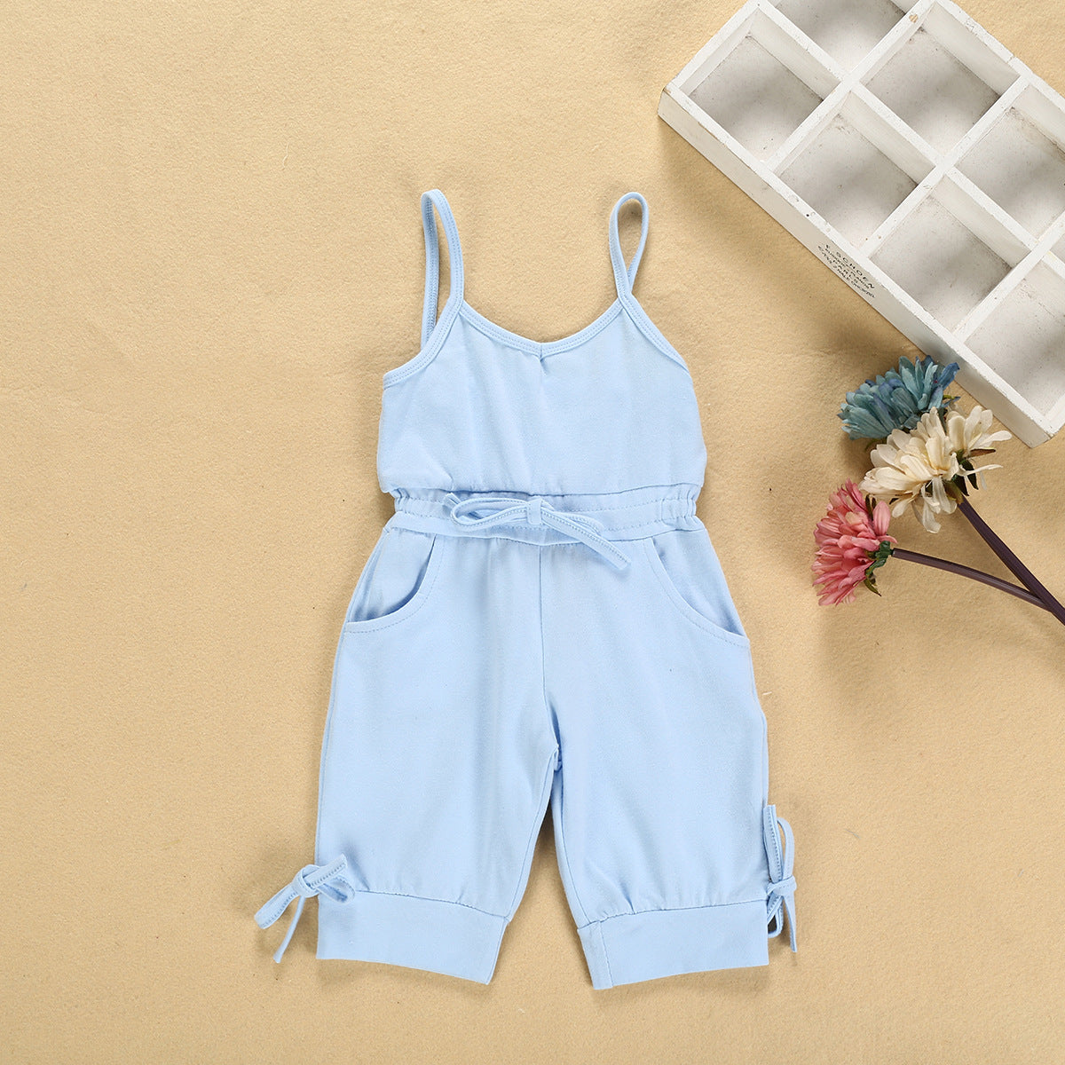 Debbie Sleeveless Lace Up Romper