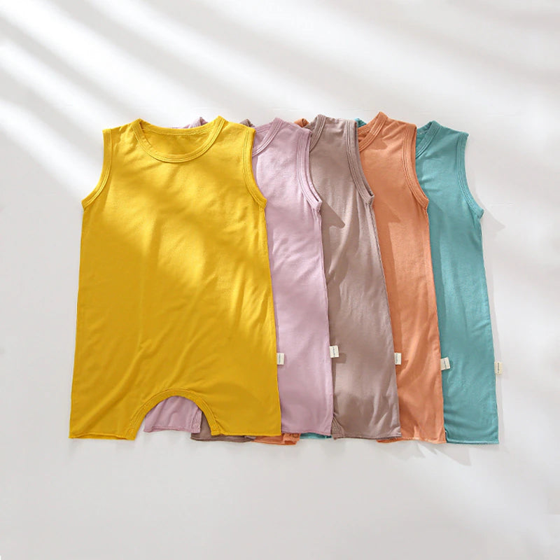 Jam Bright Color Sleeveless Romper