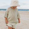 Koa Knitted Checked T shirts & Short Pants Set