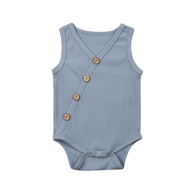 Dennise Lined Button Romper