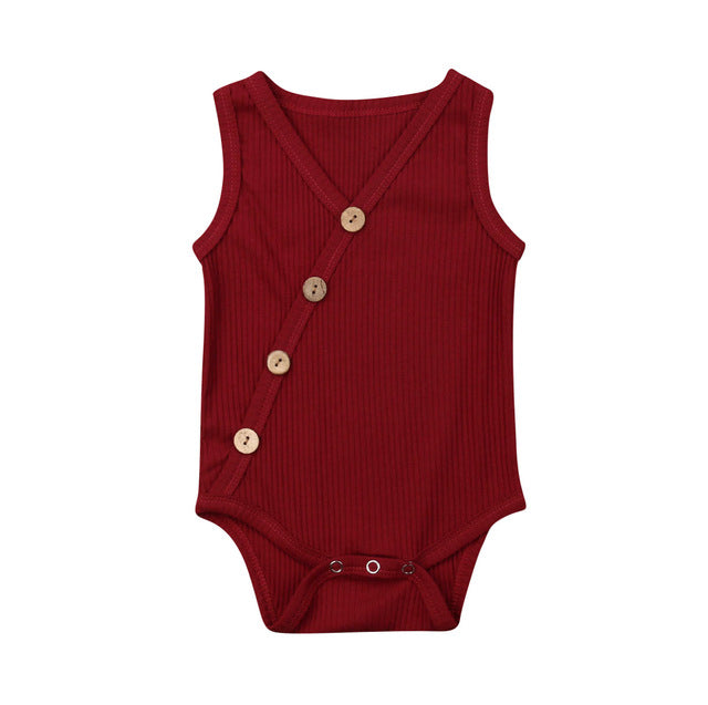 Dennise Lined Button Romper
