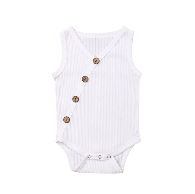 Dennise Lined Button Romper