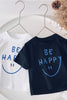 Be Happy Print Cotton T-shirt