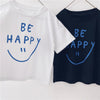 Be Happy Print Cotton T-shirt