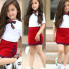 Load image into Gallery viewer, Gwendolyn Bow White T-Shirt &amp; Bag Hip Skirt