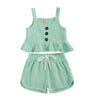 Anne Sleeveless Shirt & Drawstring Short