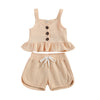 Anne Sleeveless Shirt & Drawstring Short