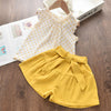 Carmie Dotted Sleeveless & Hip Knot Shirt