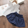Carmie Dotted Sleeveless & Hip Knot Shirt