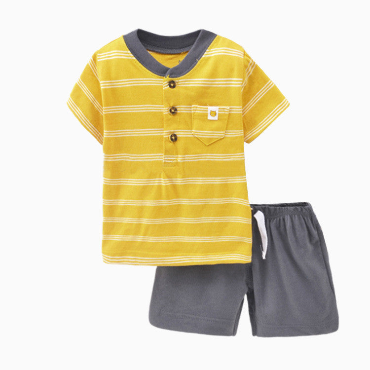 Bart V-neck Shirt & Drawstring Shorts