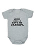 Love My Grandpa Print Short-sleeved Romper