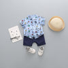 Dexter Garfield Print Polo & Blue Short