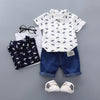 Cobby Fashion Polo With Gartered Blue Pants Set