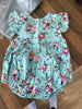 Amara Floral Blue Ruffled Romper