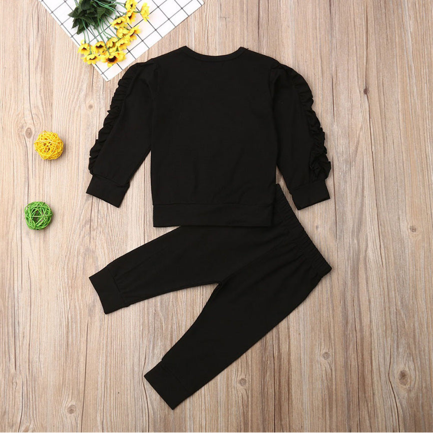 Emily Ruffles  Long Sleeve Sweatshirt & Pants