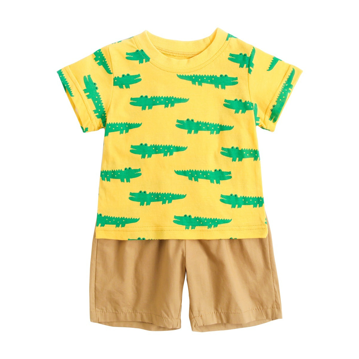 Kit Animal Cotton Shirt and Drawstring Short Set