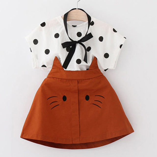Felicity Dot Shirt & Kitty Skirt