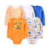 5-Pack Baby Long Sleeve Cotton Bodysuits