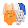 Load image into Gallery viewer, 5-Pack Baby Long Sleeve Cotton Bodysuits