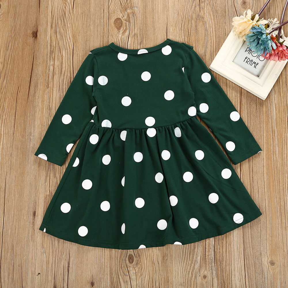Melca Polka Dot Long Sleeve Dress