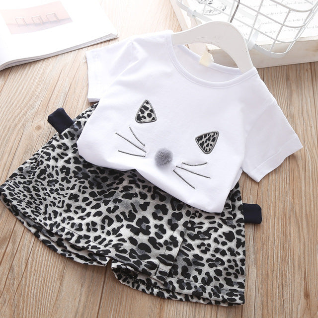 Amie Kitty Shirt & Leopard Short