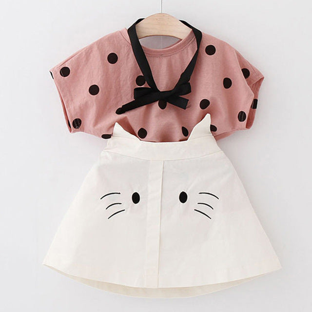 Felicity Dot Shirt & Kitty Skirt