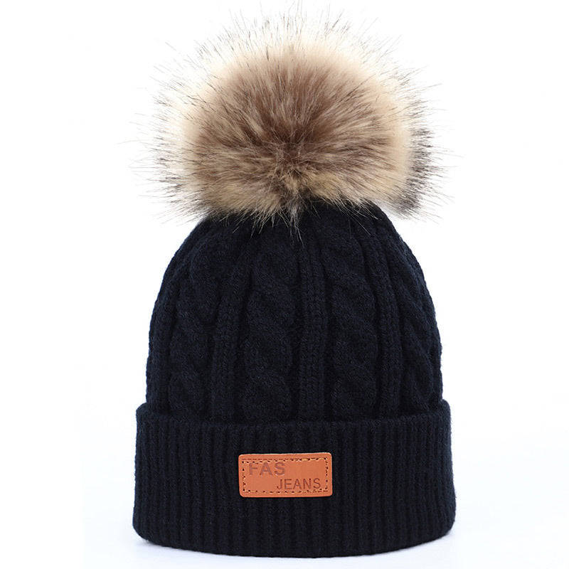 Knitted Pompom Beanie