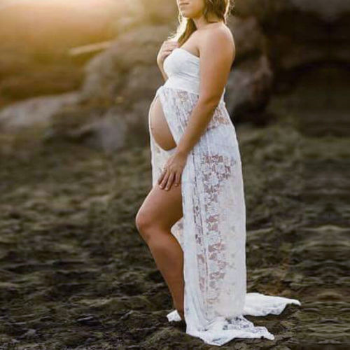 Tube Lace Maternity Photo Shoot Dress