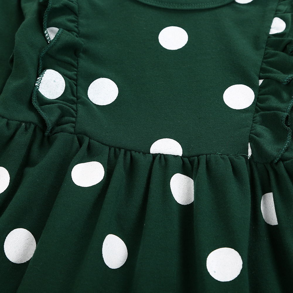 Melca Polka Dot Long Sleeve Dress