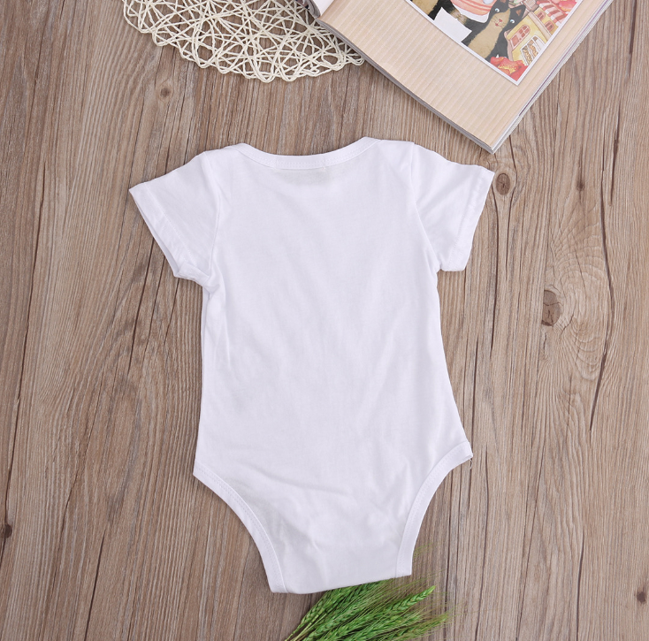 I Hooked Daddy's Heart Print Cotton Romper