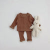 Minimalist Ribbed Long  Sleeve Set