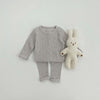 Minimalist Ribbed Long  Sleeve Set