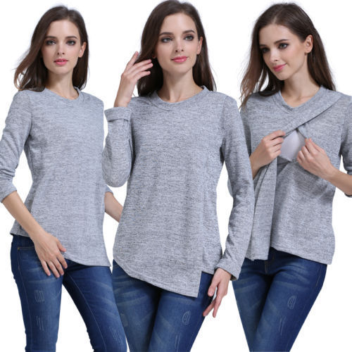 Long Sleeve Multifunctional Maternity Fashion Shirt