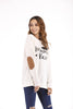 Mama Bear Print Patch Sleeve Maternity Sweatshirt