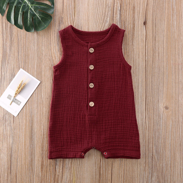 Alex Solid Cotton Romper