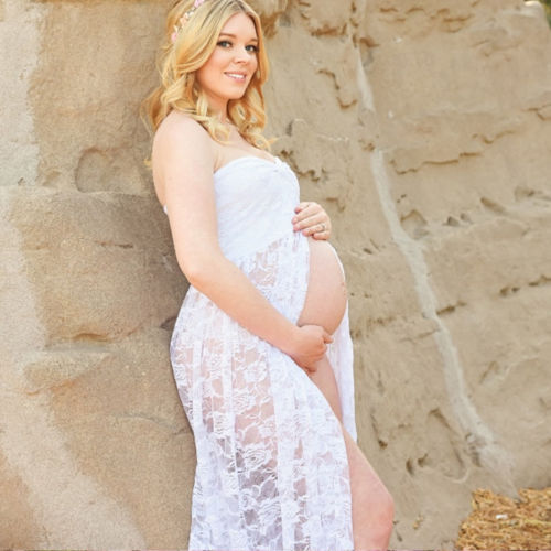 Tube Lace Maternity Photo Shoot Dress