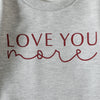 Grey Love You More Printed Sweater & Romper