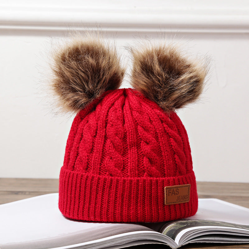 Knitted Pompom Beanie