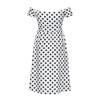 Off Shoulder Dots Maternity Dress