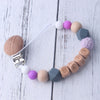Load image into Gallery viewer, Wood Silicone Beads Pacifier Clip for Baby